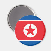 Flagge Nordkoreas Magnet (Vorderseite/Rückseite)
