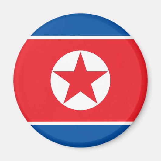 Flagge Nordkoreas Magnet (Vorne)