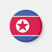 Flagge Nordkoreas Magnet (Vorne)