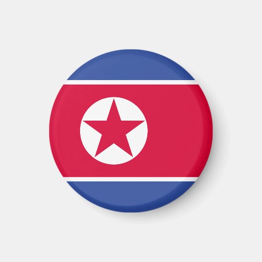 Flagge Nordkoreas Magnet (Vorne)