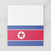 Flagge Nordkoreas Platzkarte (Außenseite Aufgefaltet)