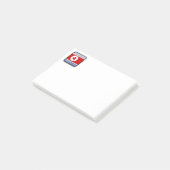 Flagge Nordkoreas Post-it Klebezettel (angewinkelt)