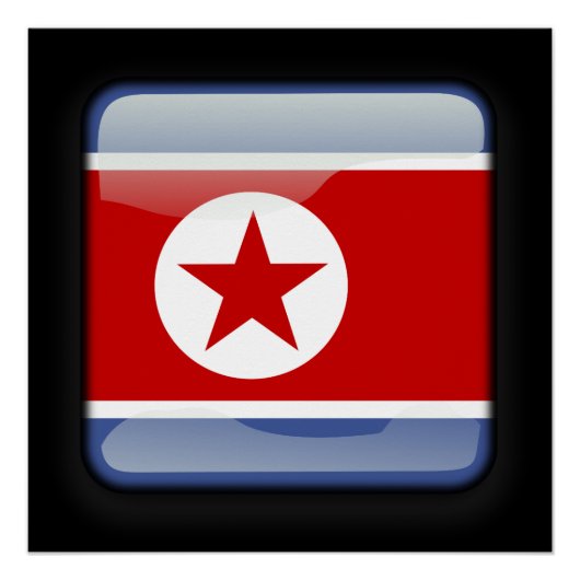 Flagge Nordkoreas Poster (Vorderseite)