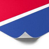 Flagge Nordkoreas Poster (Ecke)