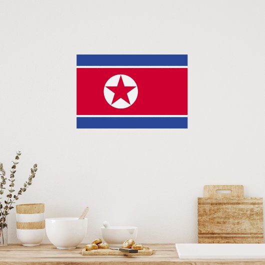 Flagge Nordkoreas Poster (Küche)