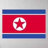 Flagge Nordkoreas Poster (Vorne)