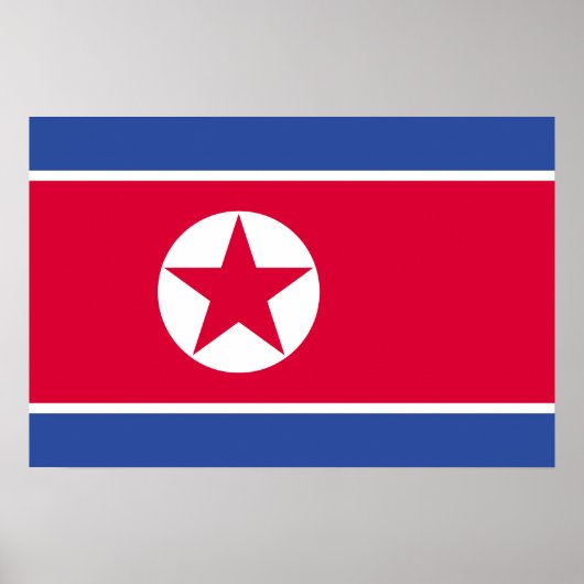 Flagge Nordkoreas Poster (Vorne)