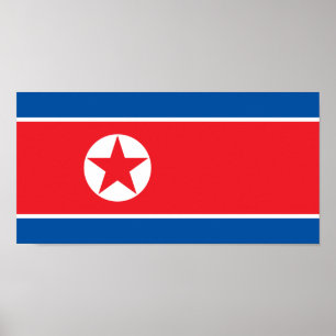 Flagge Nordkoreas Poster