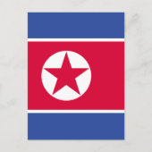 Flagge Nordkoreas Postkarte (Vorderseite)