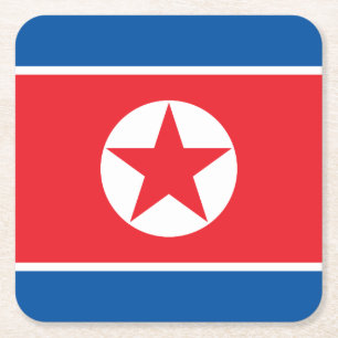 Flagge Nordkoreas Rechteckiger Pappuntersetzer