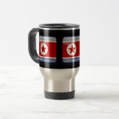 Flagge Nordkoreas Reisebecher (Vorderseite Links)