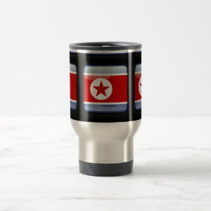 Flagge Nordkoreas Reisebecher