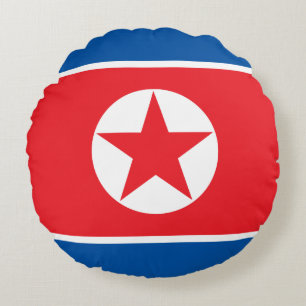 Flagge Nordkoreas Rundes Kissen
