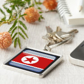 Flagge Nordkoreas Schlüsselanhänger (Seite)