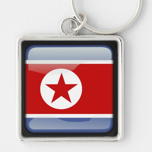 Flagge Nordkoreas Schlüsselanhänger (Vorne)