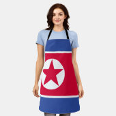 Flagge Nordkoreas Schürze (Getragen)