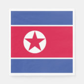 Flagge Nordkoreas Serviette (Vorderseite)