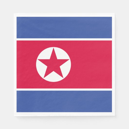 Flagge Nordkoreas Serviette (Vorderseite)