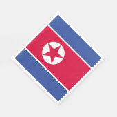 Flagge Nordkoreas Serviette (Ecke)