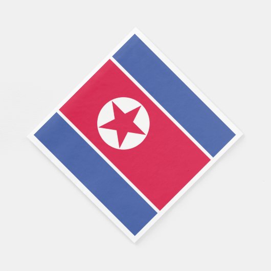 Flagge Nordkoreas Serviette (Ecke)