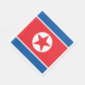 Flagge Nordkoreas Serviette (Ecke)