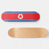 Flagge Nordkoreas Skateboard (Horizontal)