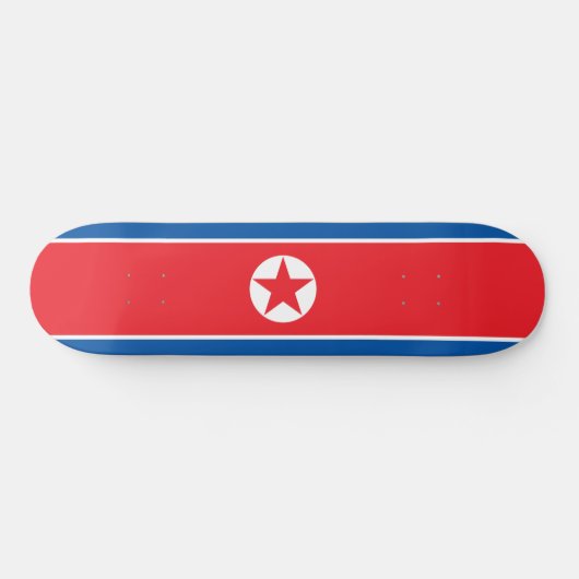 Flagge Nordkoreas Skateboard (Horizontal)
