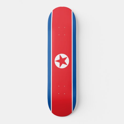 Flagge Nordkoreas Skateboard (Vorderseite)