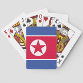 Flagge Nordkoreas Spielkarten (Rückseite)