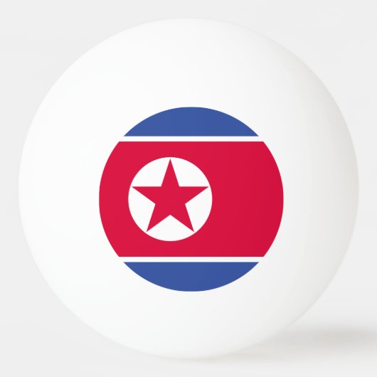Flagge Nordkoreas Tischtennisball (Vorderseite)