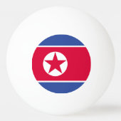 Flagge Nordkoreas Tischtennisball (Rückseite)