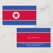 Flagge Nordkoreas Visitenkarte (Vorne/Hinten)