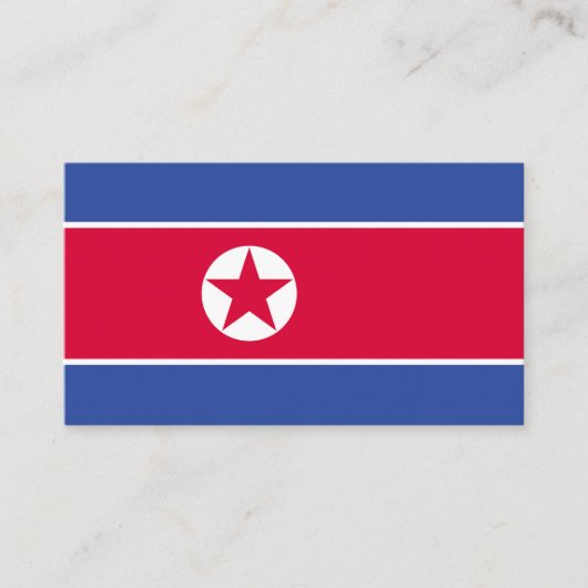 Flagge Nordkoreas Visitenkarte (Vorderseite)