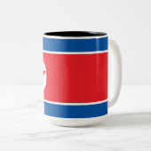 Flagge Nordkoreas Zweifarbige Tasse (VorderseiteRechts)
