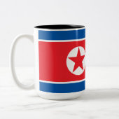 Flagge Nordkoreas Zweifarbige Tasse (Links)