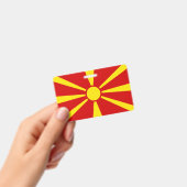 Flagge Nordmakedonien Ausweis (Handheld)