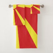 Flagge Nordmakedonien Badhandtuch Set (Insitu)