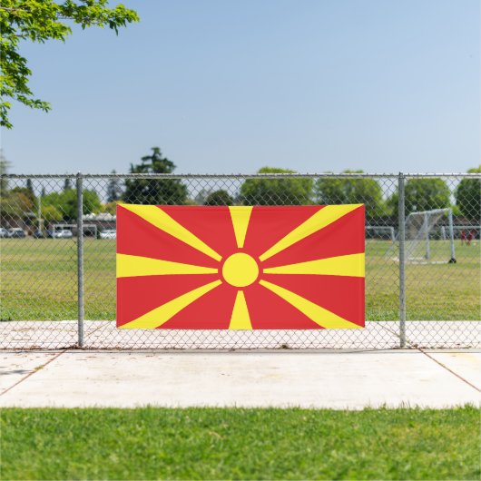 Flagge Nordmakedonien Banner (Insitu)