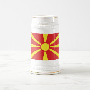 Flagge Nordmakedonien Bierglas