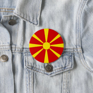 Flagge Nordmakedonien Button