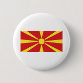 Flagge Nordmakedonien Button (Vorderseite)