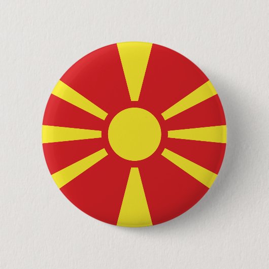 Flagge Nordmakedonien Button (Vorderseite)