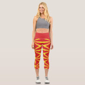 Flagge Nordmakedonien Capri Leggings (Vorderseite)