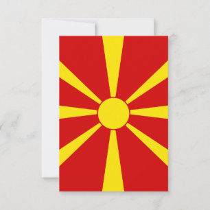 Flagge Nordmakedonien Dankeskarte