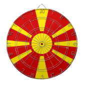Flagge Nordmakedonien Dartscheibe (vorne)