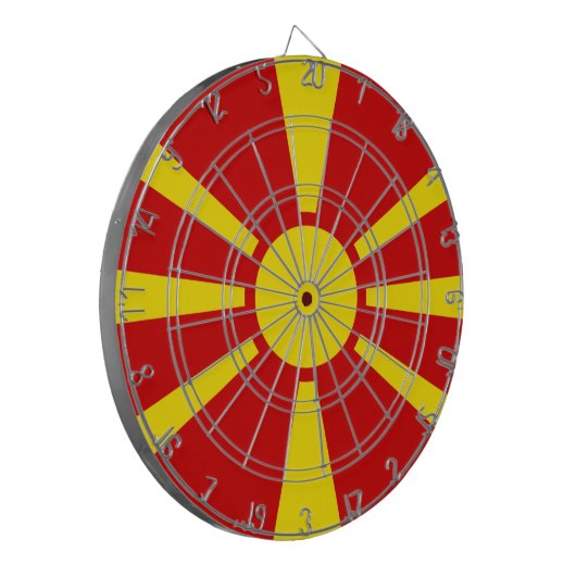 Flagge Nordmakedonien Dartscheibe (Vorderseite Links)