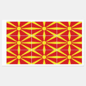 Flagge Nordmakedonien Etiketten (Blatt)