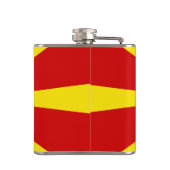 Flagge Nordmakedonien Flachmann (Rückseite)