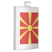 Flagge Nordmakedonien Flachmann (Rechts)