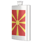 Flagge Nordmakedonien Flachmann (Links)